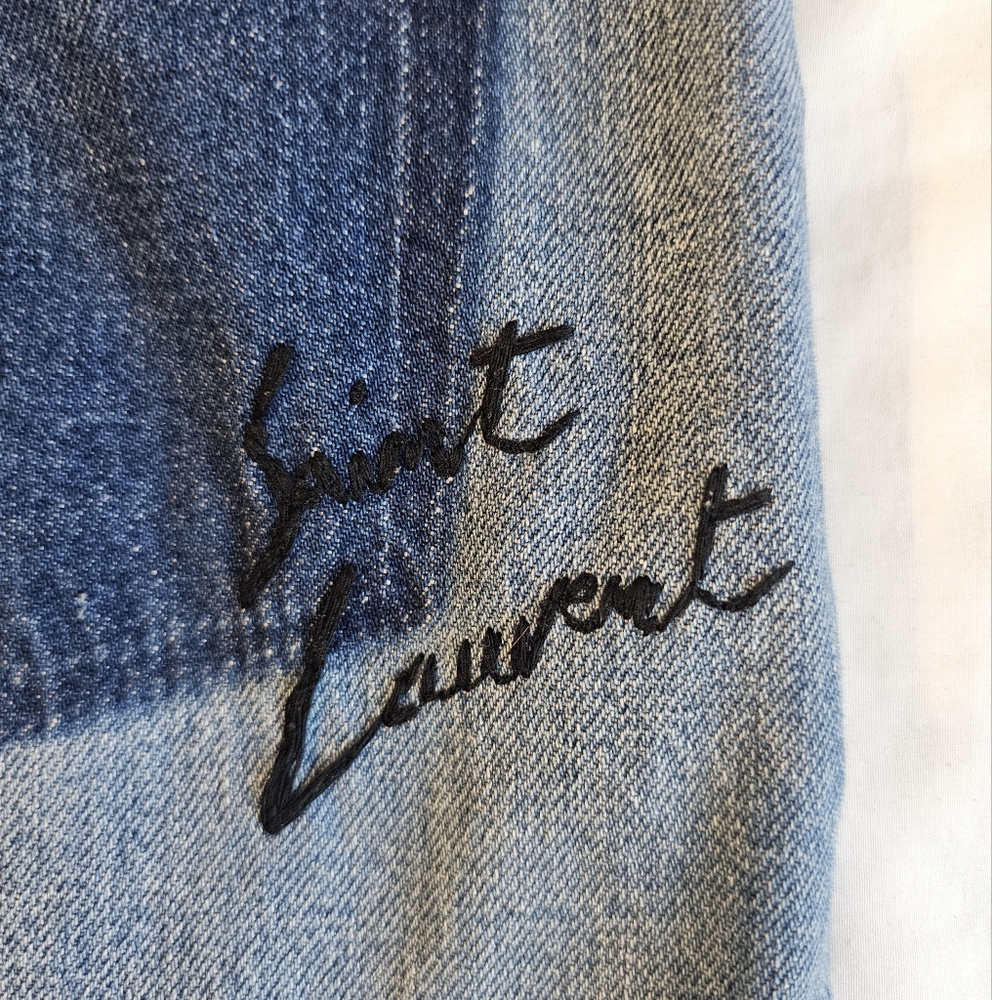 Saint Laurent 2017 Signed Pocket Blue Jeans 100% AUTHENTIC size M/30